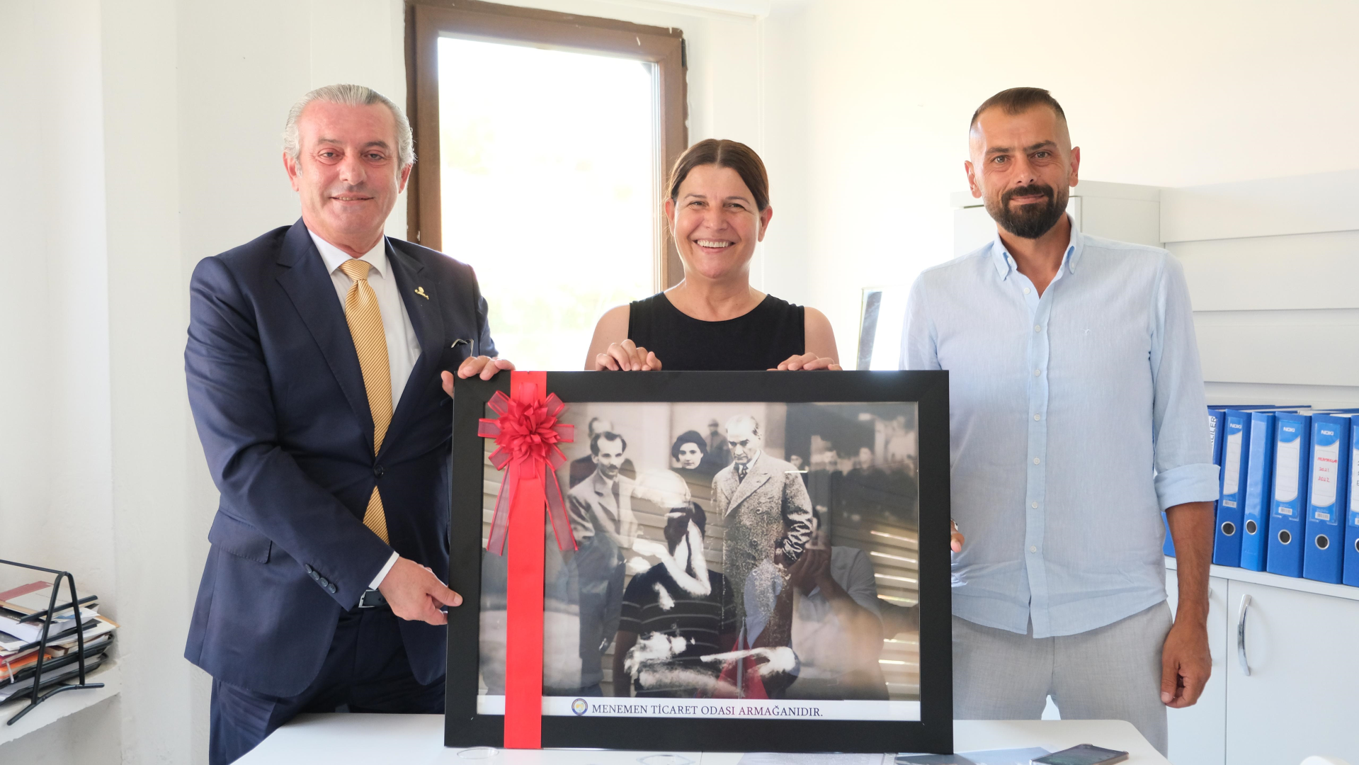 MENTO, FOÇA BELEDİYE BAŞKANI SANİYE BORA FIÇIYA ZİYARETTE BULUNDU.