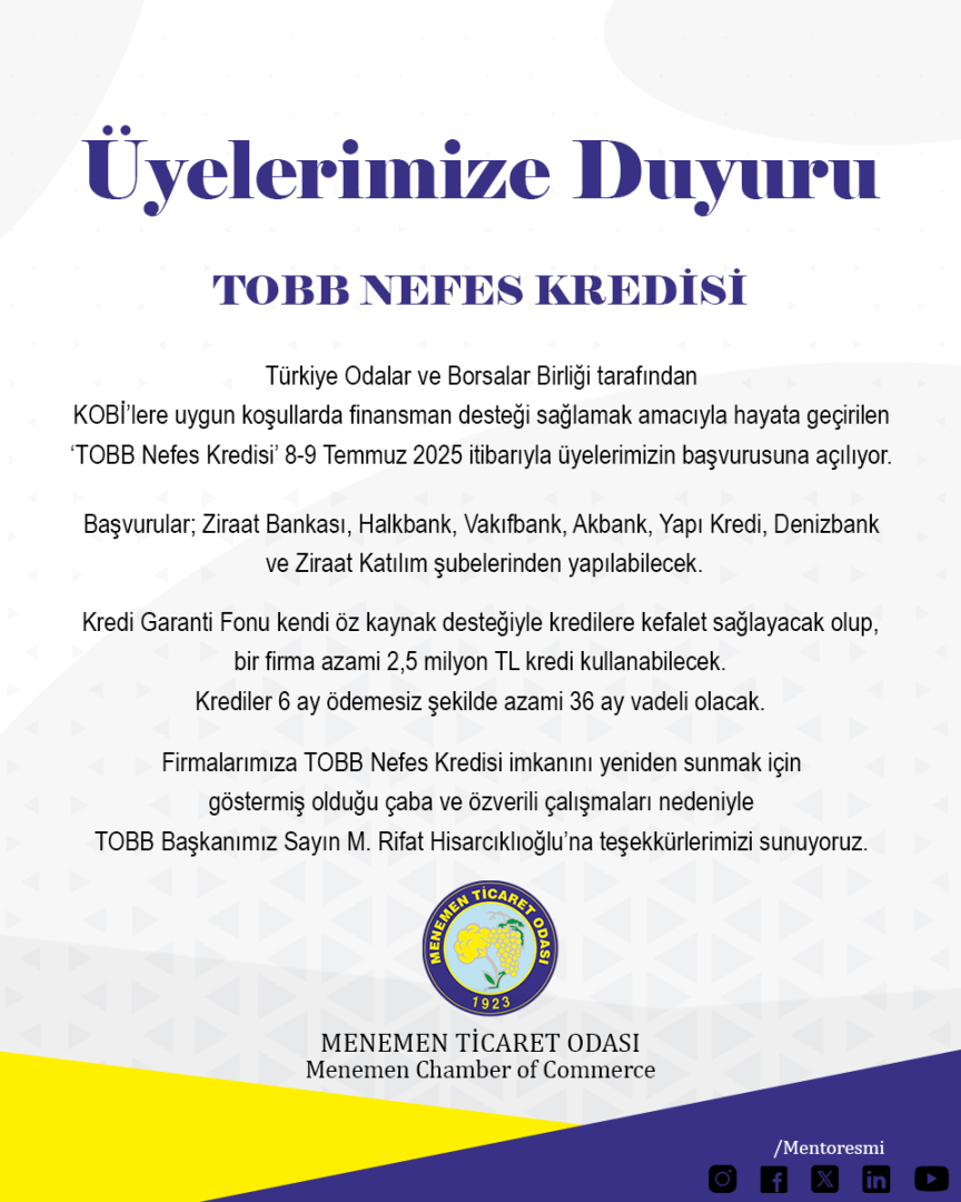 TOBB Nefes Kredisi